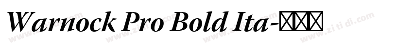 Warnock Pro Bold Ita字体转换